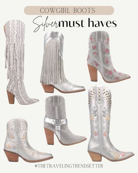 Silver cowgirl boots - booties - cowgirl - western / gift idea - shoe Becca - dingo - wedding - country concert - Nashville 

#LTKsalealert #LTKshoecrush #LTKGiftGuide