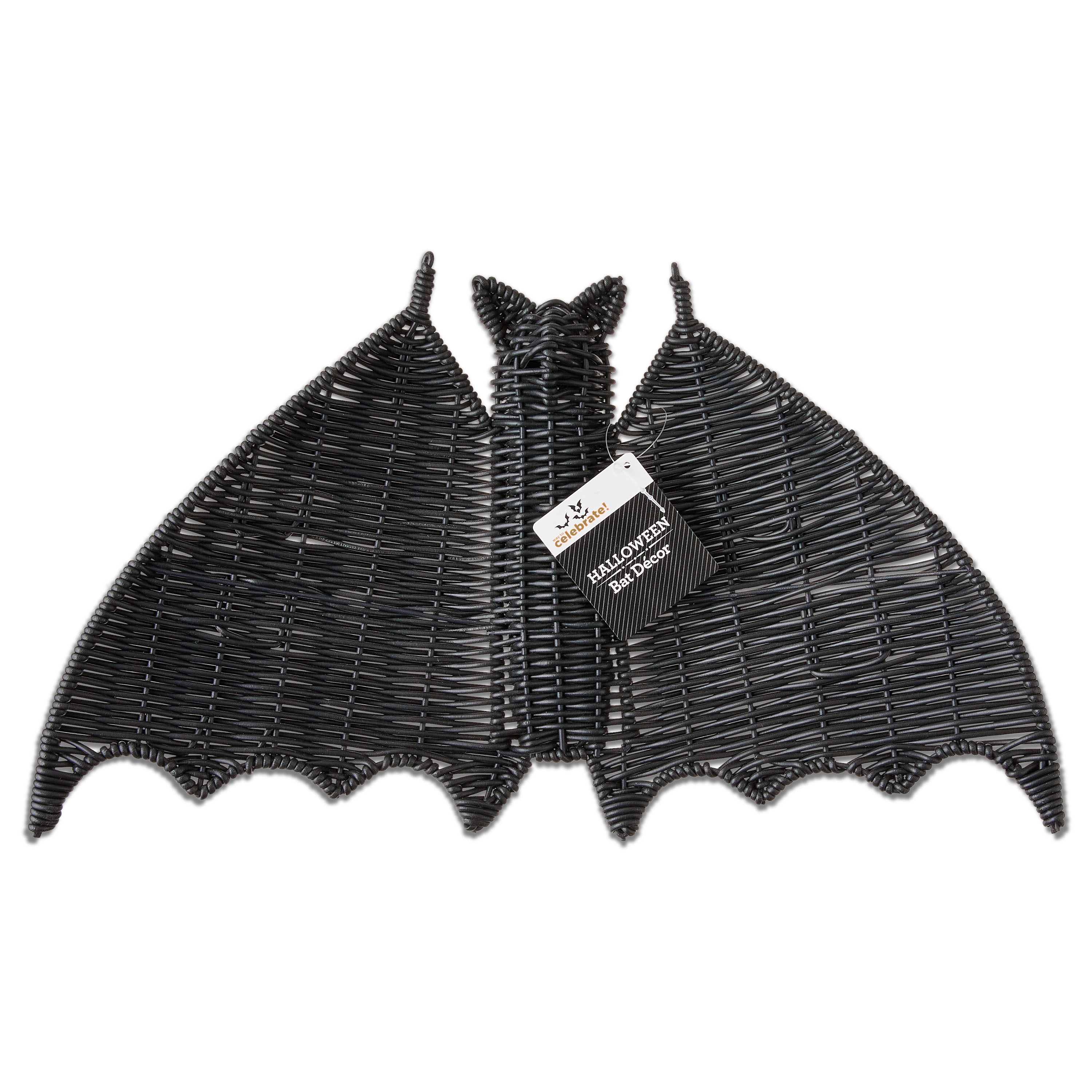 Woven Bat Tabletop Decor, Black, 9.25", Halloween by Way To Celebrate | Walmart (US)