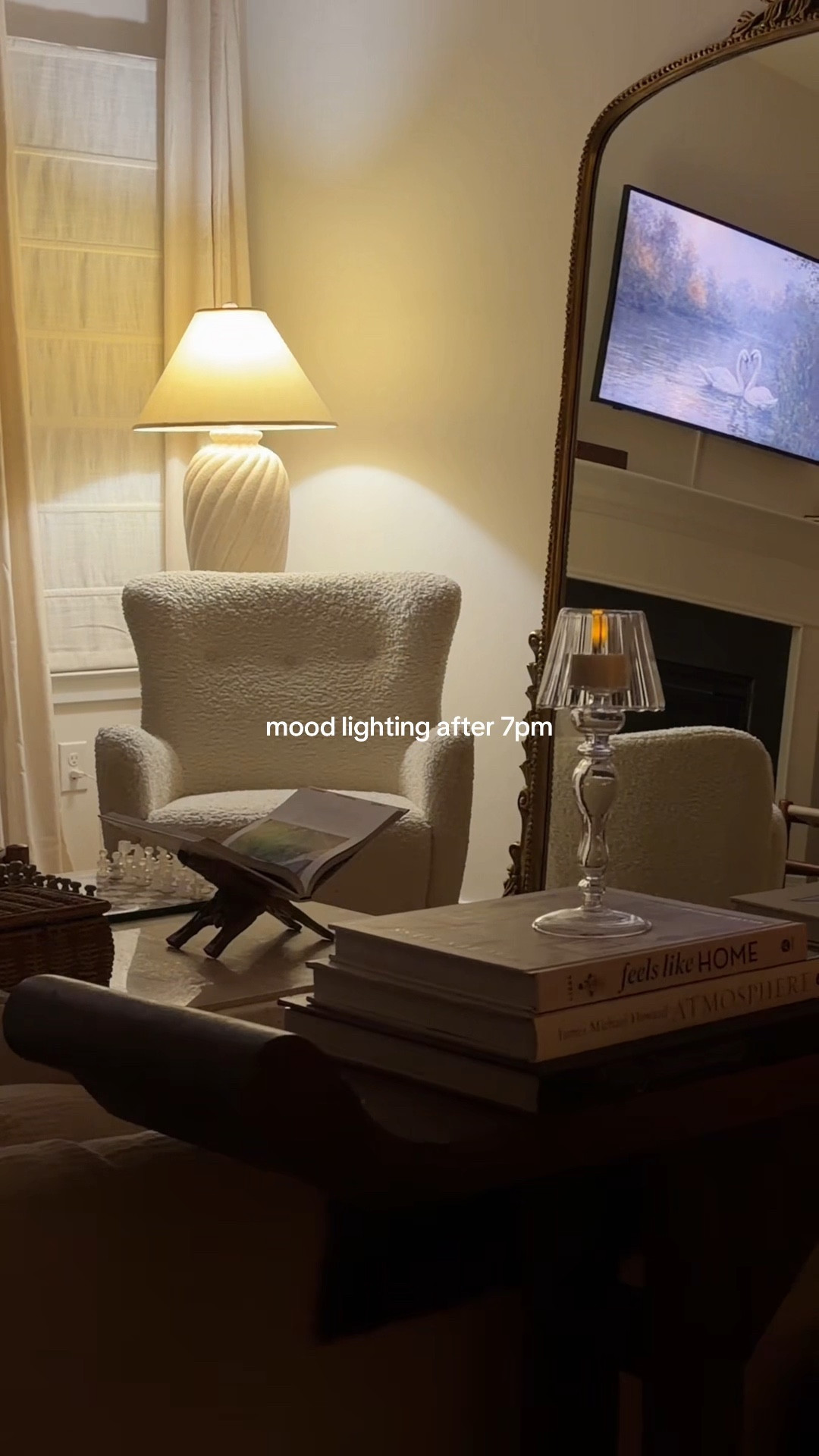 2/8/26 Our home after 7pm — mood lighting only ✨ No overhead lights, just lamps, soft glows, and a calm, cozy atmosphere that instantly shifts the energy of the space. This is when our home feels the most lived-in, grounded, and peaceful. Linking the home details I can below 🤍

#LTKHome