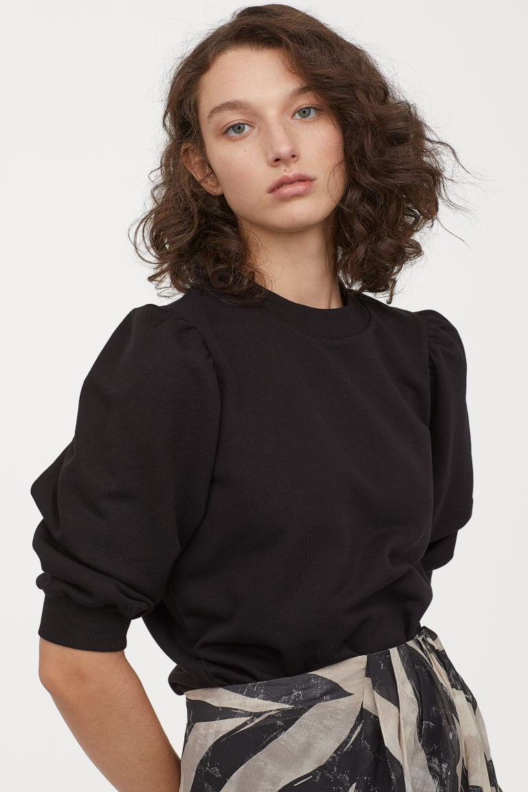 Puff-sleeved sweatshirt | H&M (UK, MY, IN, SG, PH, TW, HK)