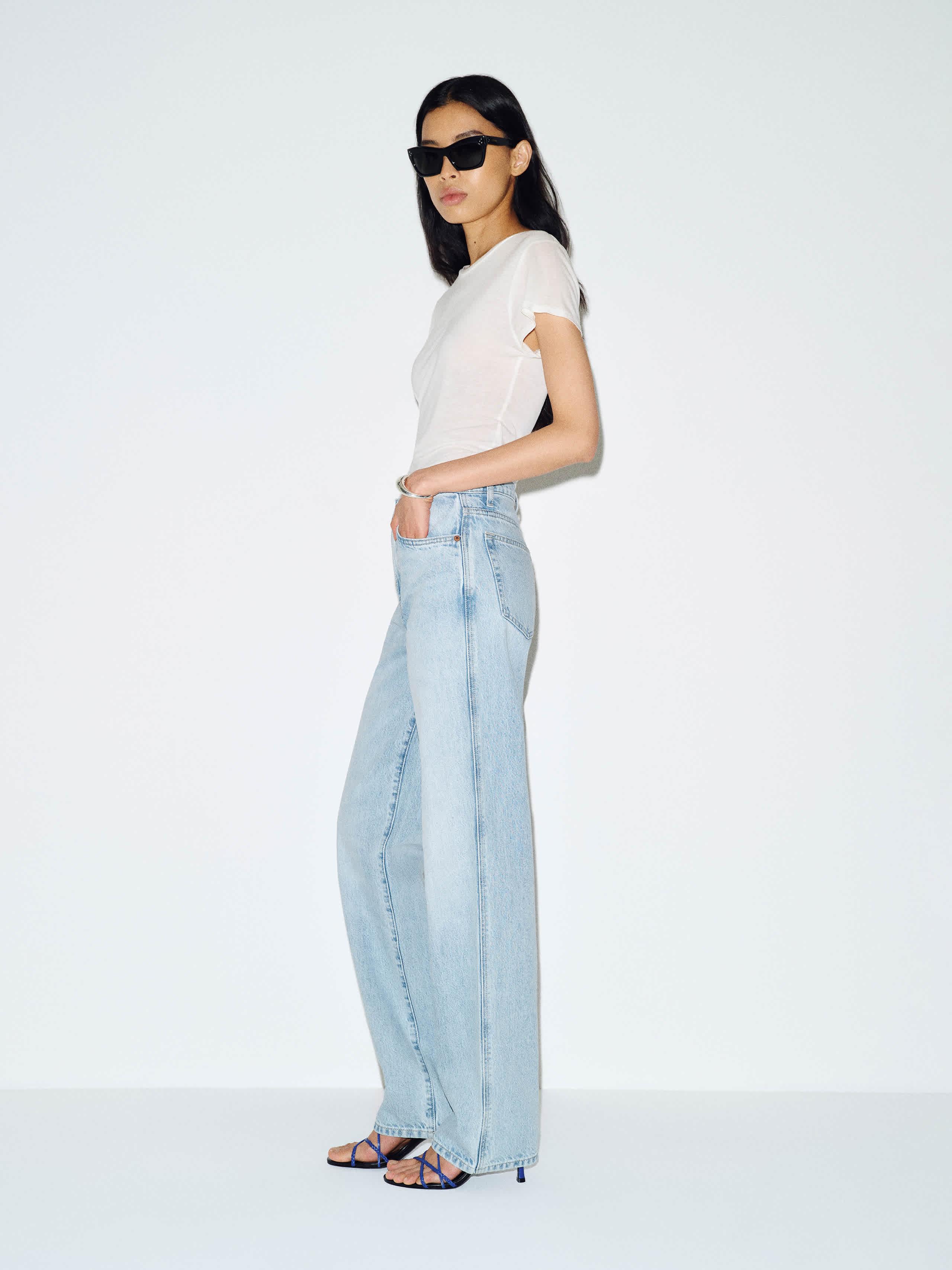 Reformation Val 90s Mid Rise Straight Jeans Blue Denim 24 | Reformation (Global)