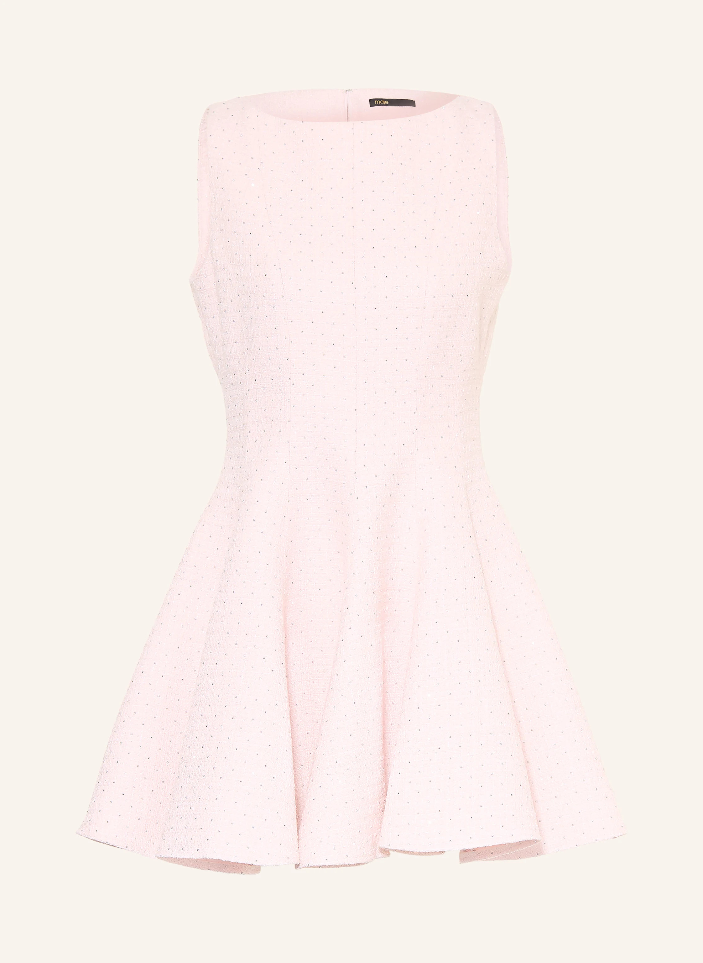 maje Boucl\u00e9-Kleid mit Schmucksteinen und Glitzergarn in hellrosa | Breuninger (DACH)