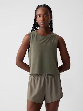 GapFit Breathe Cropped Muscle T-Shirt | Gap (US)