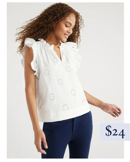 Free Assembly eyelet top, eyelet, Walmart style, Walmart fashion finds

#LTKfindsunder50 #LTKSeasonal #LTKstyletip