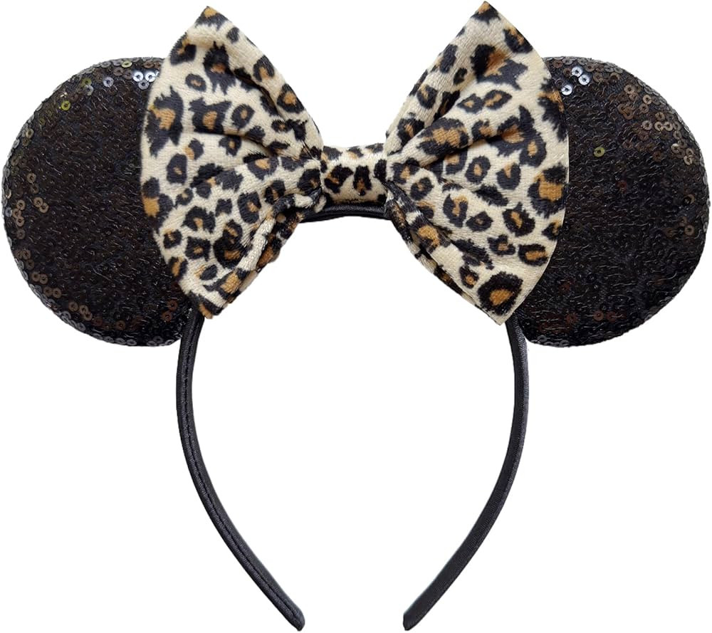Mouse Ears Headband - Sequin Bow Mouse Ears Party Park Cosplay Themed Daily Wear Costume Decorati... | Amazon (US)