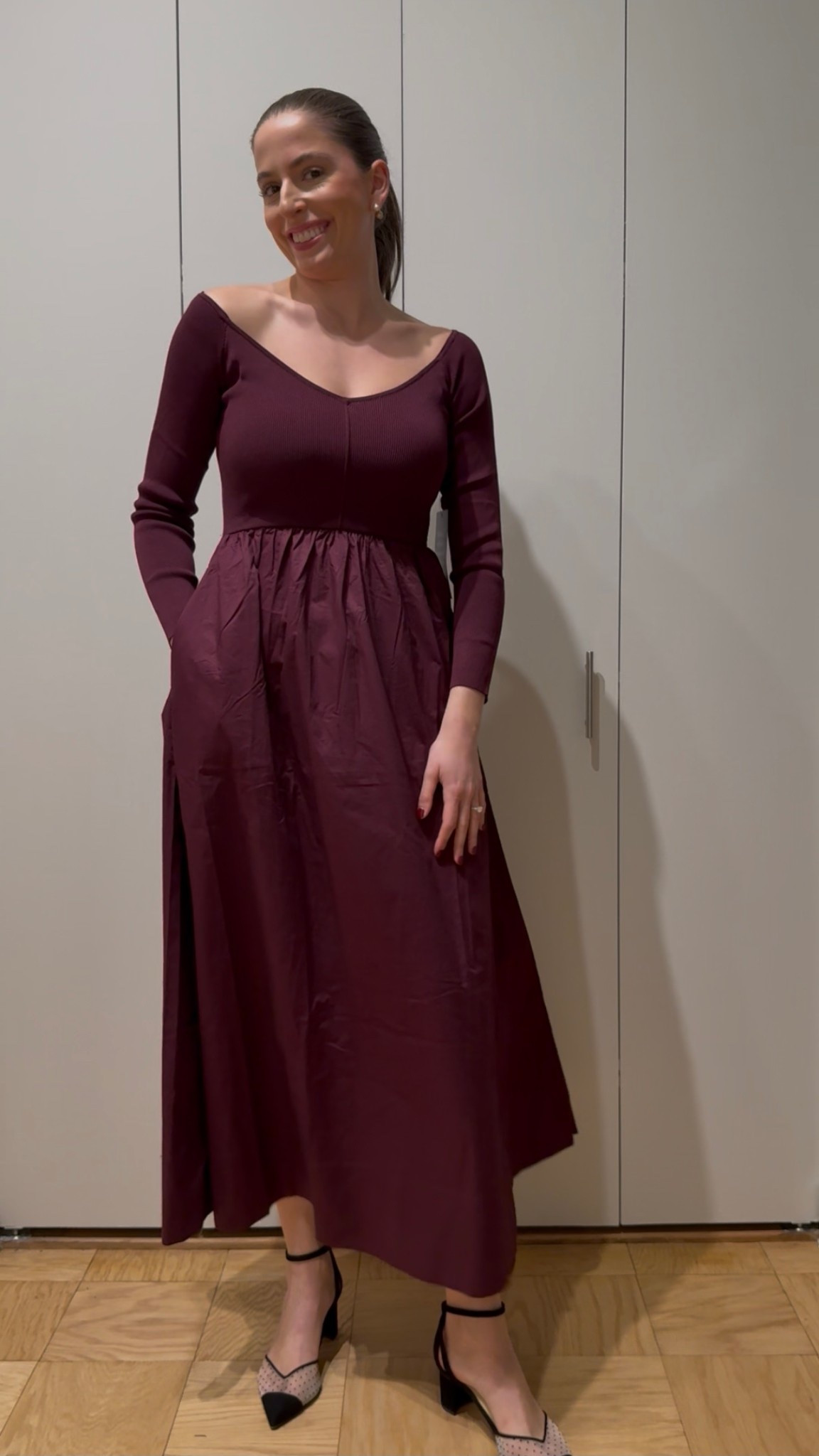 Tuckernuck dress, long sleeve dress, long sleeve winter wedding guest dress, winter wedding guest dress, formal winter wedding guest, semi formal wedding guest dress, semi formal wedding guest dress, burgundy dress, winter dress 

#LTKSeasonal #LTKHoliday #LTKWedding