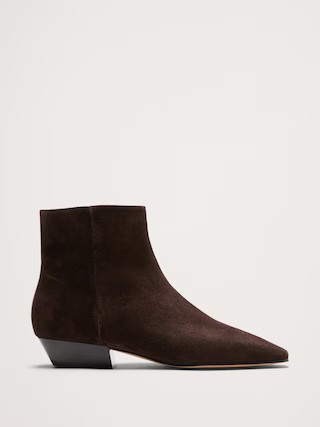 Italian Snake-Print Leather Ankle Boot | Banana Republic (US)