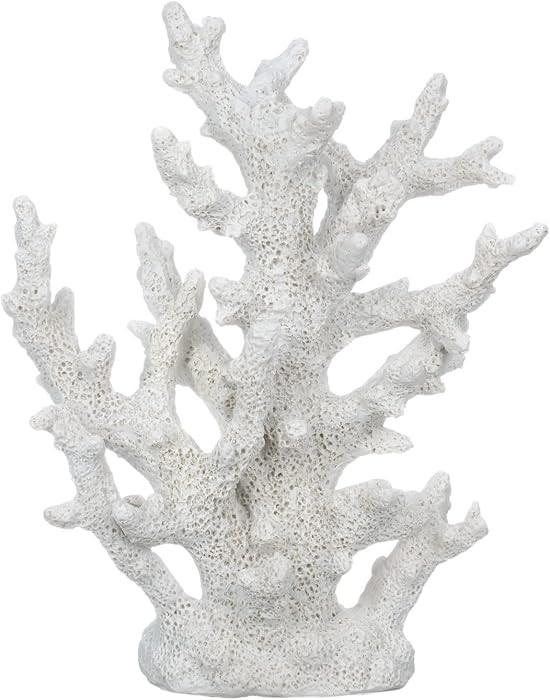 White Coral Decor – Faux Coral Reef Sculpture (9.5x7.5x3.5in) – Coastal Coffee Table Decorati... | Amazon (US)