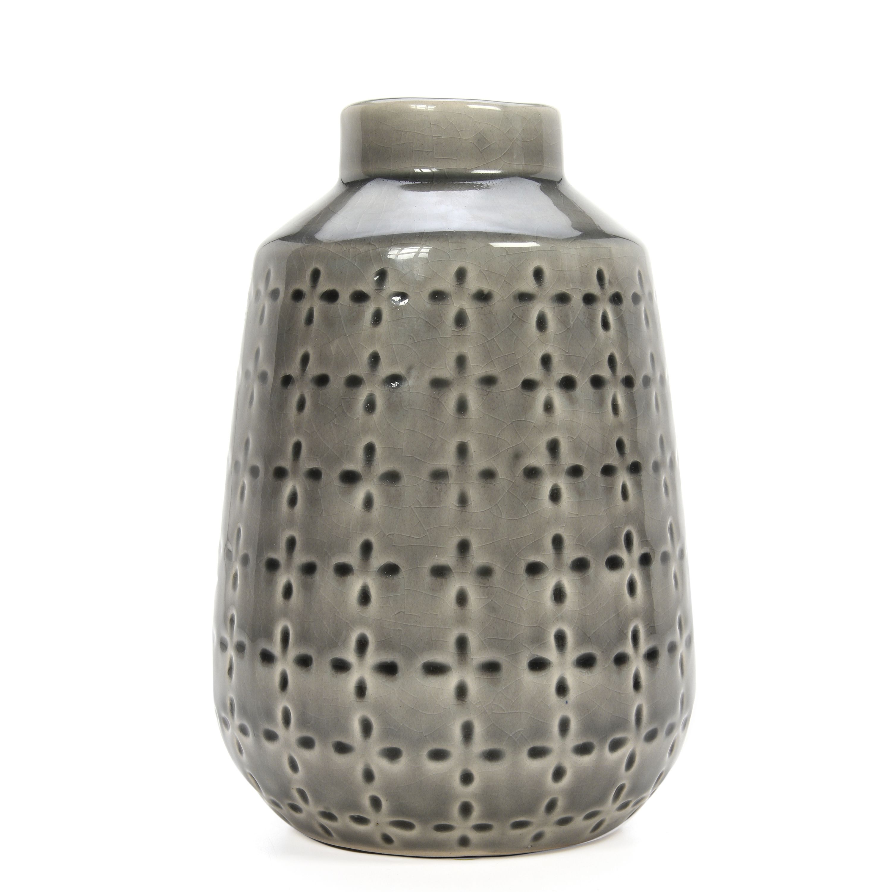 Better Homes and Gardens Small Gray Textured Vase | Walmart (US)