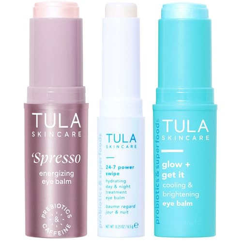 TULA Skin Care Eye Balm Extravaganza - Dark Circle Under Eye Treatment, Instantly Hydrate and Brighten Undereye Area & Leave the Ultimate Glow, 3-Piece Kit | Amazon (US)