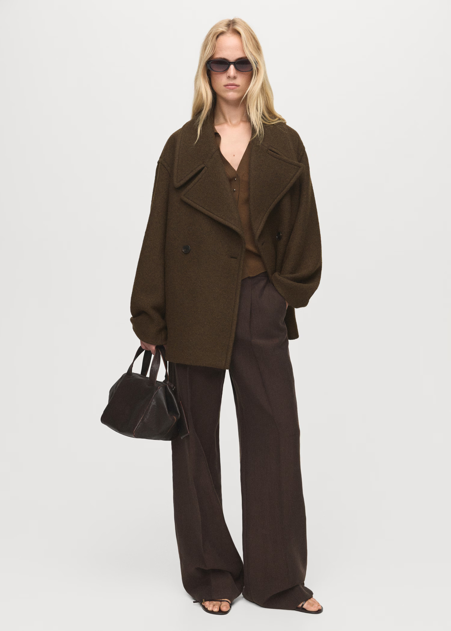 Oversize Wollmantel mit Maxi-Lapels | Mango EU
