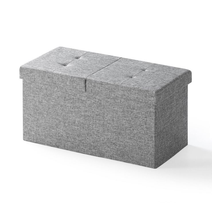 30" Button Tufted Folding Storage Ottoman Bench with Smart Lift Top - Mellow | Target