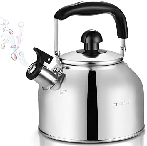 Tea Kettle Stovetop Whistling Teapot Stainless Steel Tea Pots for All Stovetop With Ergonomic Han... | Amazon (US)