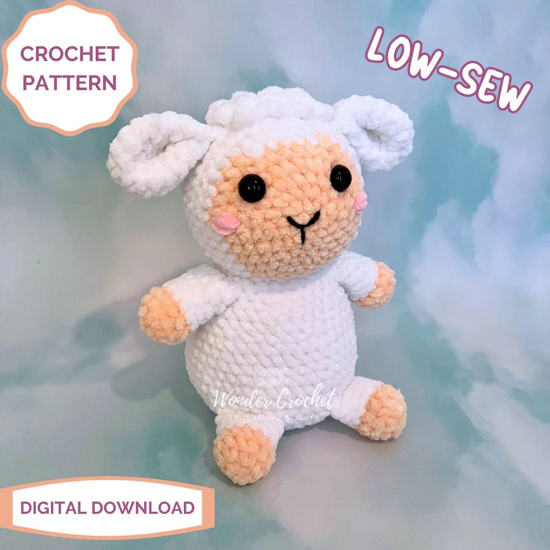 LOW-SEW Sheep Plush Crochet PATTERN - Etsy | Etsy (US)