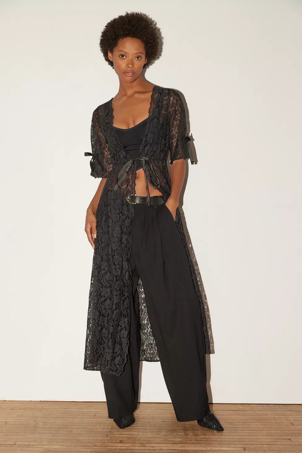 Sheer Lace Robe | Urban Outfitters (US and RoW)
