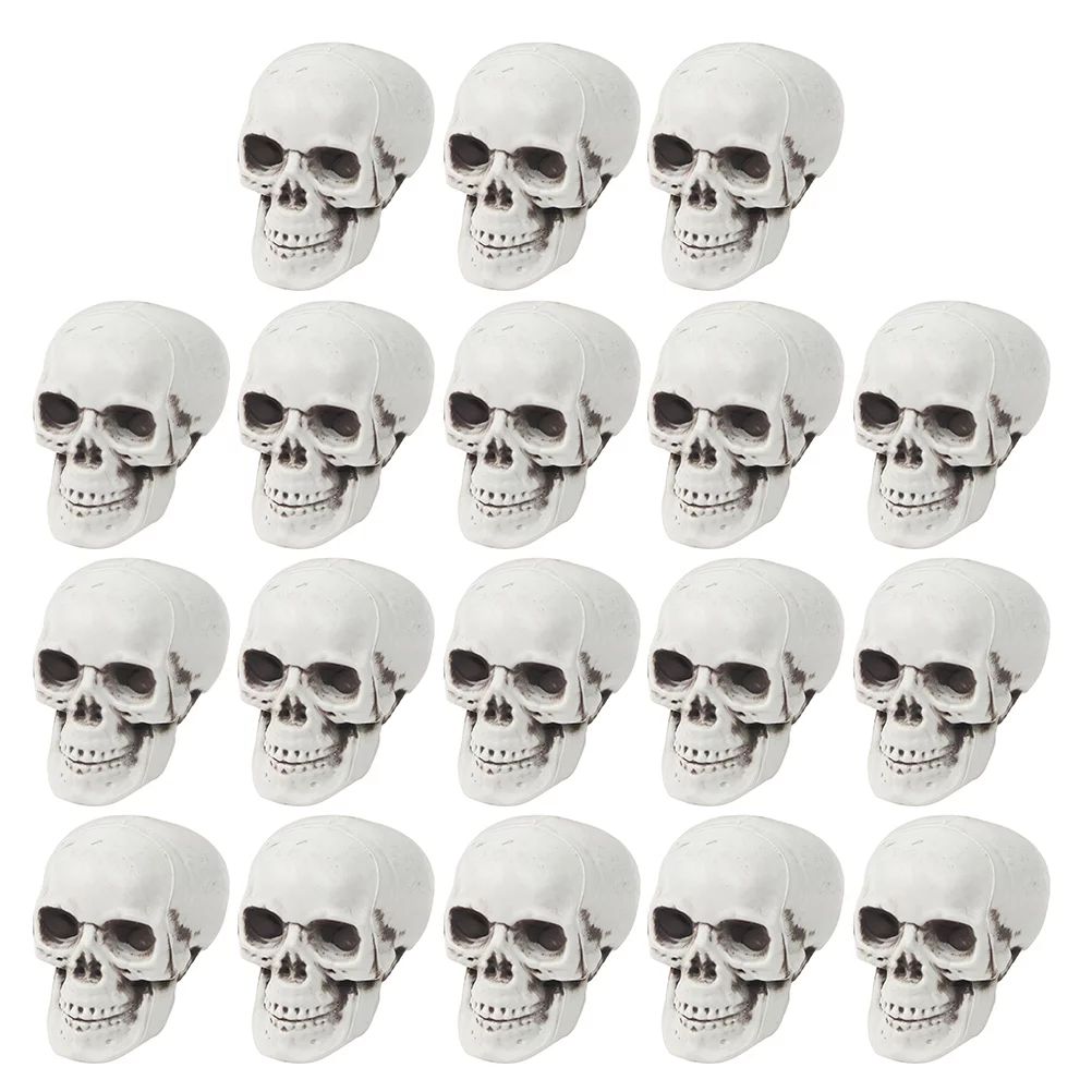 Frcolor Skeleton Mini Halloween Skulls Decor Decoration Decorations Head Human Miniature Props Pl... | Walmart (US)