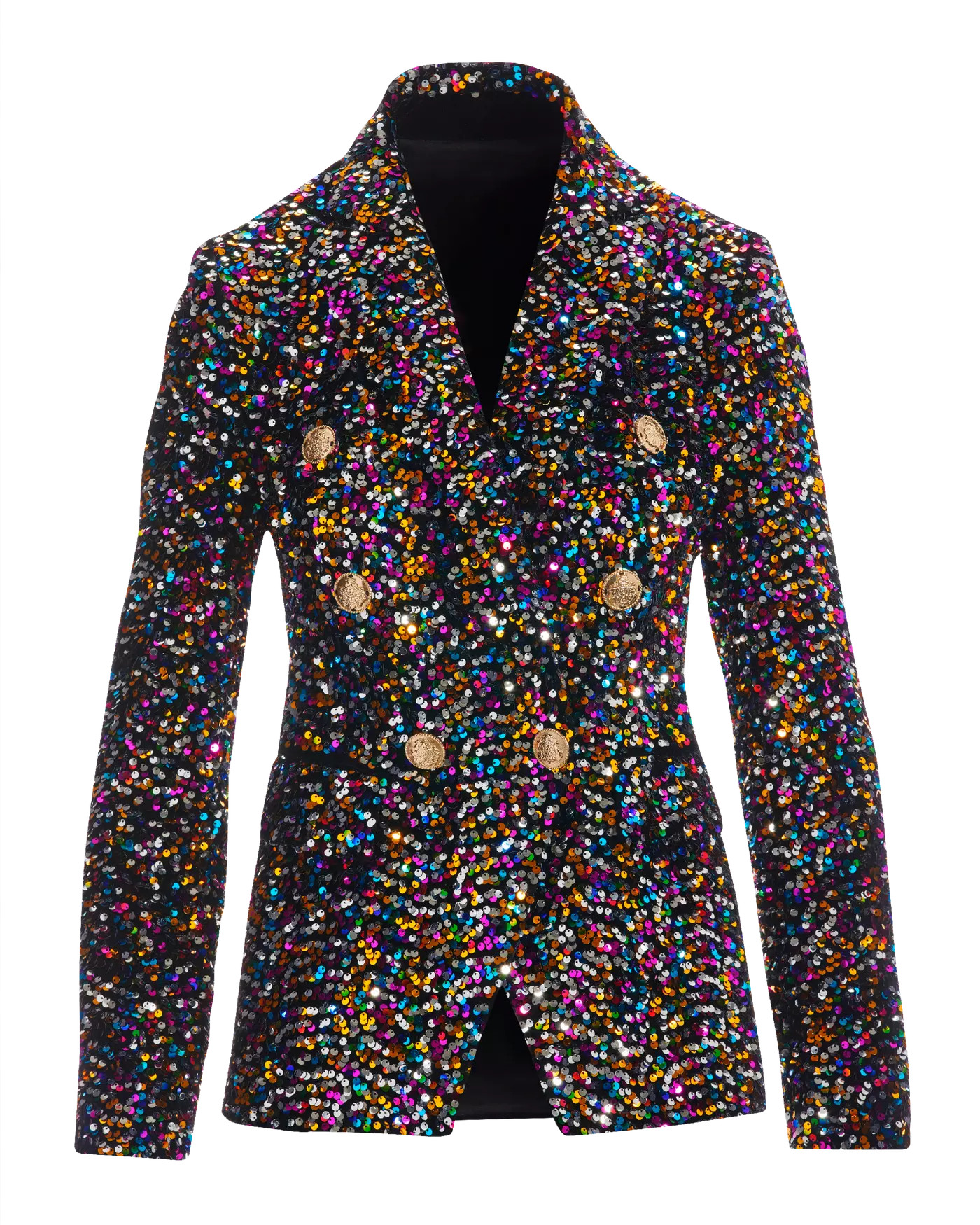 Sequin Double Breasted Blazer - Multi | Boston Proper | Boston Proper