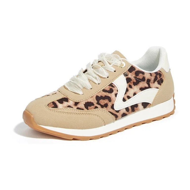 LUCKY STEP Womens Fashion Sneakers Trendy Tennis Shoes Stylish Retro Casual Shoes,Leopard | Walmart (US)