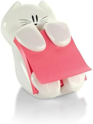 Post-it Pop-up Note Dispenser Cat Design 3x3 in 1 Dispenser/Pack (CAT-330 White) | Amazon (US)