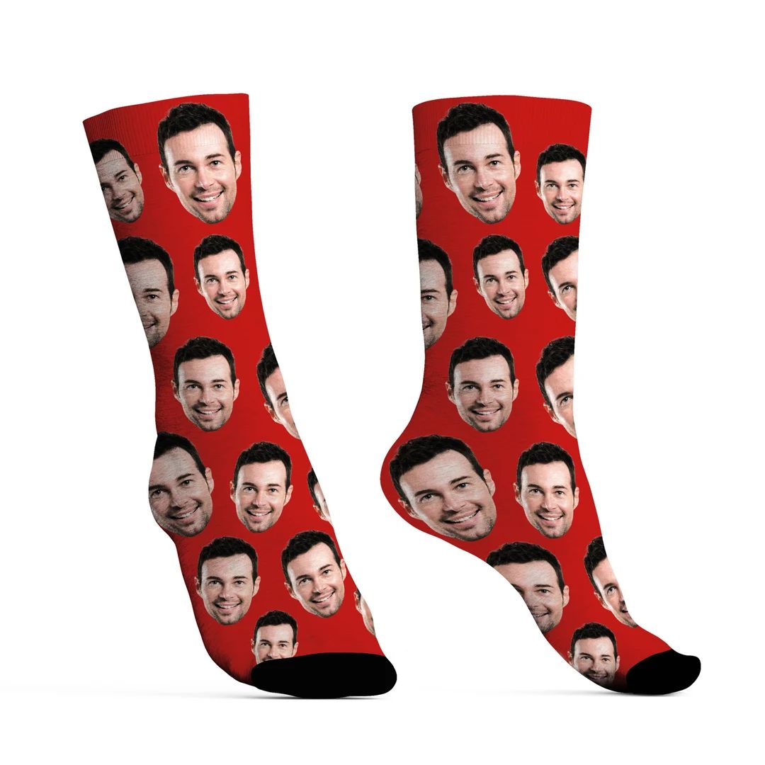 Custom Face Socks With Picture Personalized Smiley Photo - Etsy | Etsy (US)