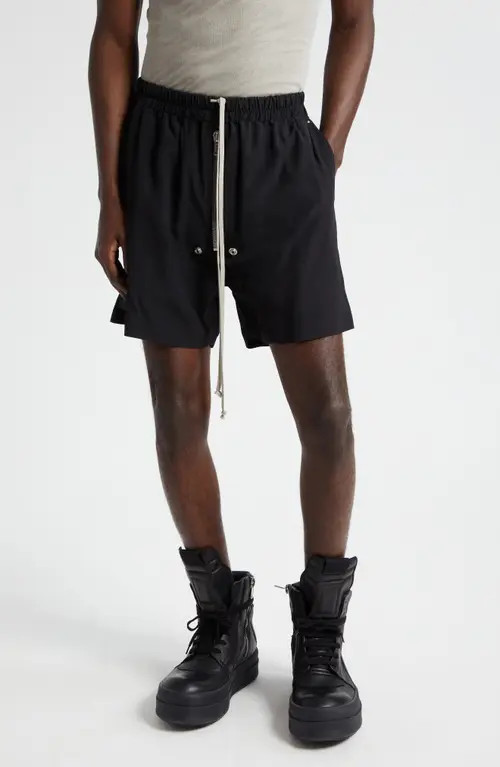 Rick Owens Lido Bela Boxing Shorts in Black at Nordstrom, Size 34 Us | Nordstrom