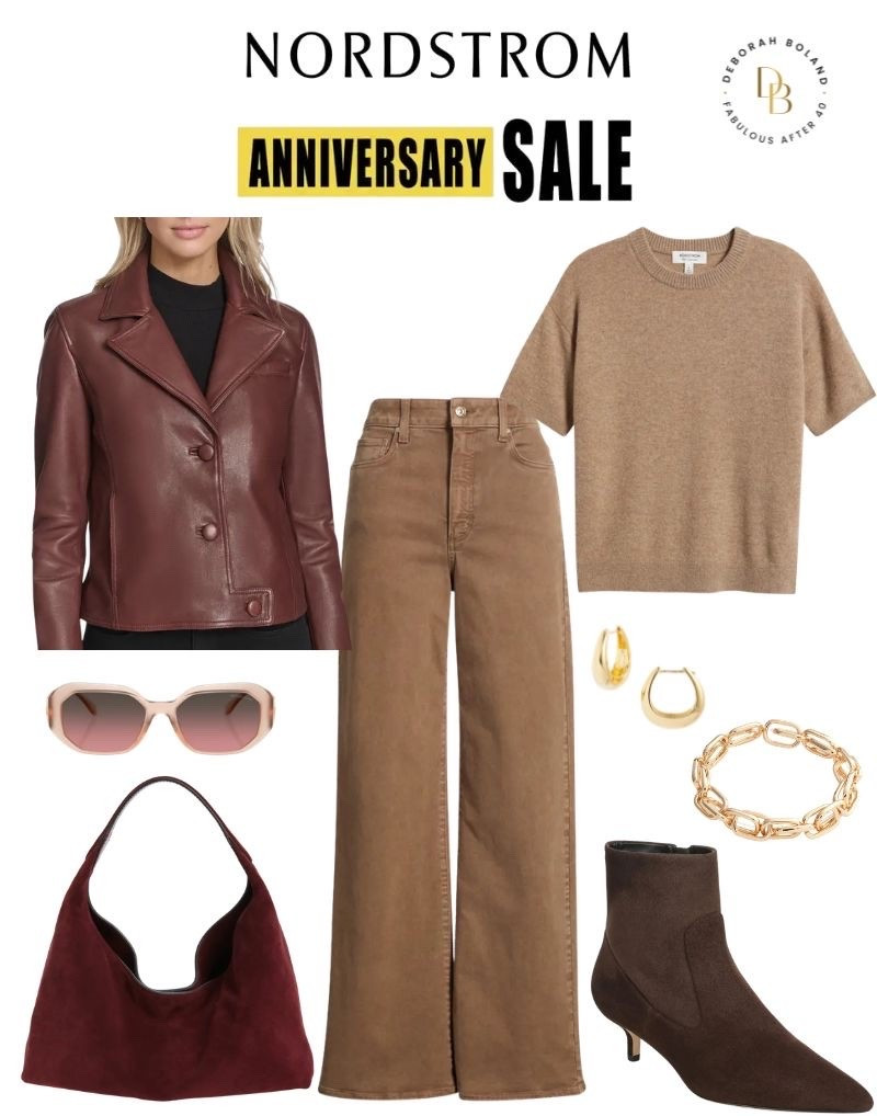 This color combination has me so excited for fall. 🤎🍂

Beige, burgundy, and chocolate brown are such a timeless trio, and I love that this entire look is on sale during the Nordstrom Anniversary Sale. The perfect excuse to start building your fall wardrobe! ✨🤍

#LTKSeasonal #LTKOver40 #LTKSaleAlert
