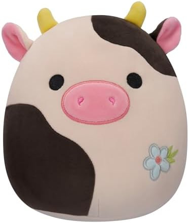 Squishmallows Original 8-Inch Connor Cow with Blue Flower Embroidery - Official Jazwares Plush | Amazon (US)