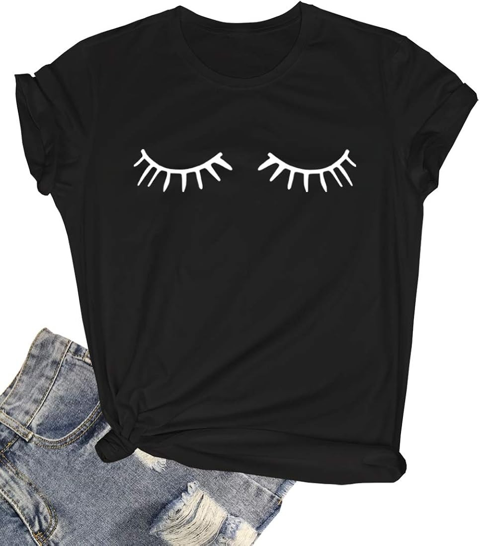 LOOKFACE Women's Cute T Shirt Junior Tops Teen Girls Graphic Tees | Amazon (US)