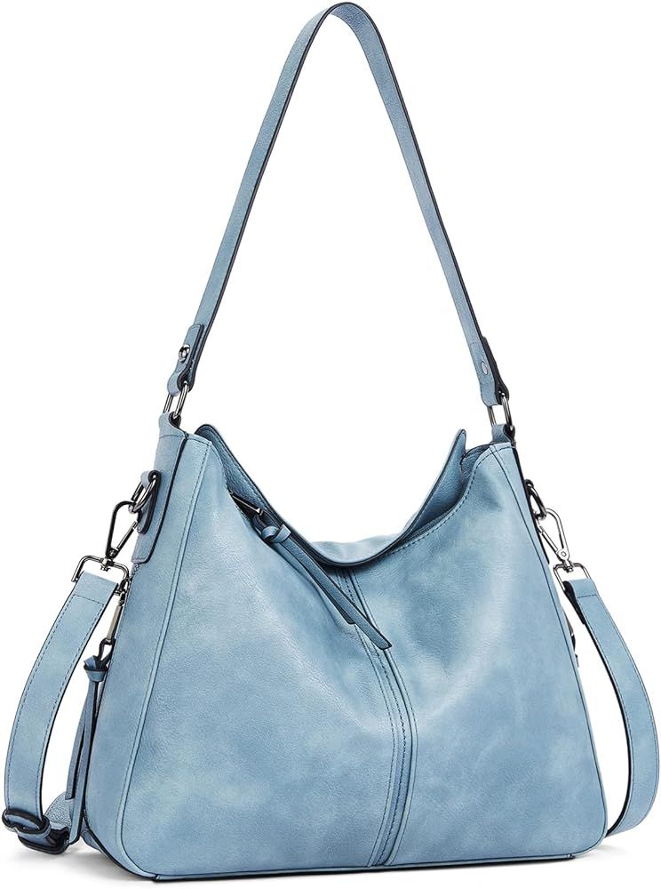 BROMEN Purses for Women Vegan Leather Hobo Bags Designer Handbags Large Shoulder Crossbody Bag wi... | Amazon (US)