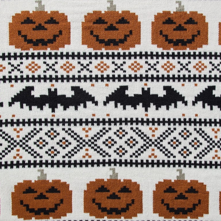 My Texas House Halloween Pumpkins and Bats Cotton Knit Throw, Multicolor, 50" x 60" | Walmart (US)