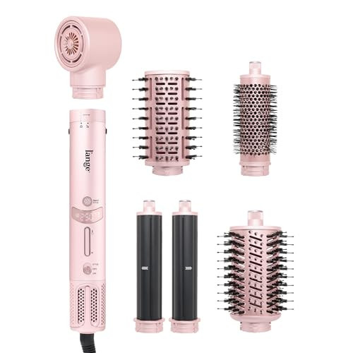 L'ANGE HAIR TurboStyle All-in-One Air Styling & Drying System | 5-in-1 Attachments with Auto-Wrap Curlers & Volumizing Brush | Fast-Drying Brushless Motor Dryer | Dual Voltage | All Hair Types (Blush) | Amazon (US)