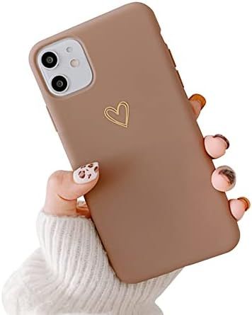 Ownest Compatible with iPhone 12 Case, 12 Pro Case for Soft Liquid Silicone Heart Pattern Slim Pr... | Amazon (US)