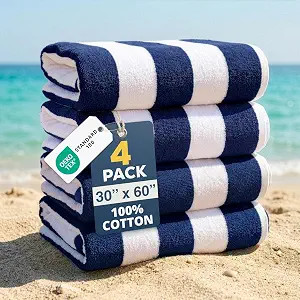 LANE LINEN Beach Towels 4 Pack - Premium 520 GSM Beach Towel – 100% Cotton Ultra Soft, Thick & ... | Amazon (US)