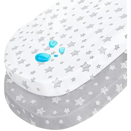 Bassinet Mattress Pad Cover Protector 33" X 17", Waterproof, Flexible for Different Cradle and Bassi | Amazon (US)