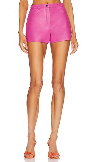 Faux Leather Short in Pink | Revolve Clothing (Global)