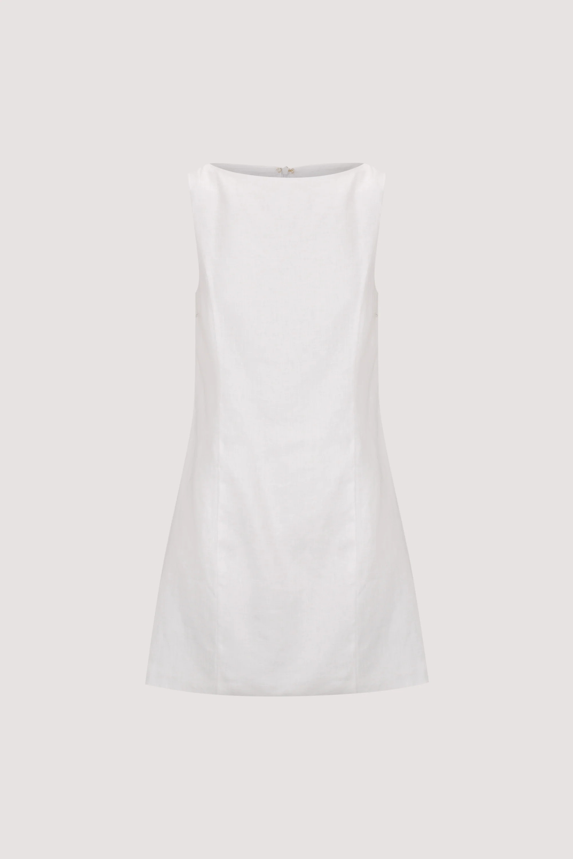 LACY WHITE LINEN MINI DRESS | DISSH