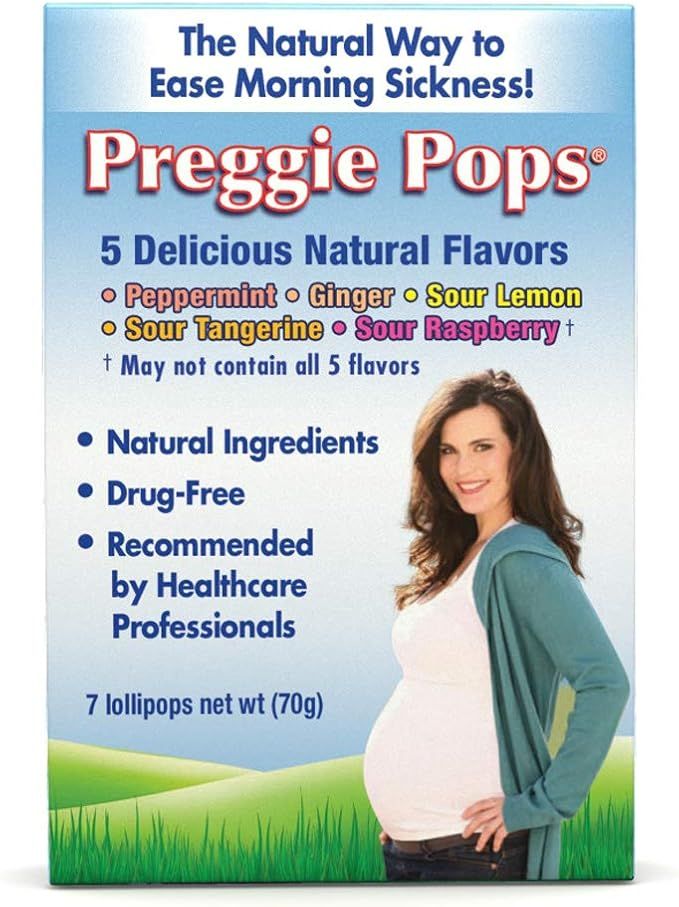 Preggie Pops | 7 Lollipops | Morning Sickness & Nausea Relief during pregnancy | Safe for pregnan... | Amazon (US)