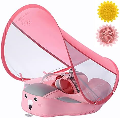 Baby Pool Float with Canopy UPF 50+, Non Inflatable Mambobaby Float, Baby Floaties for Infants Swimm | Amazon (US)