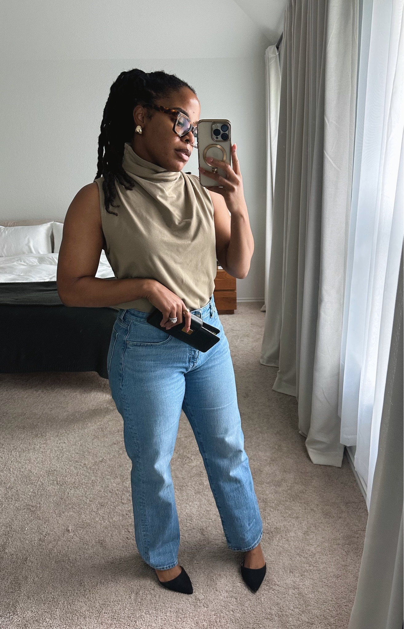 Elevated casual office outfit idea | This funnel neck top makes any outfit dressier and comes in two more colors. It’s one of my favorite late fall/early winter pieces.

#LTKWorkwear #LTKootd #LTKFindsUnder100