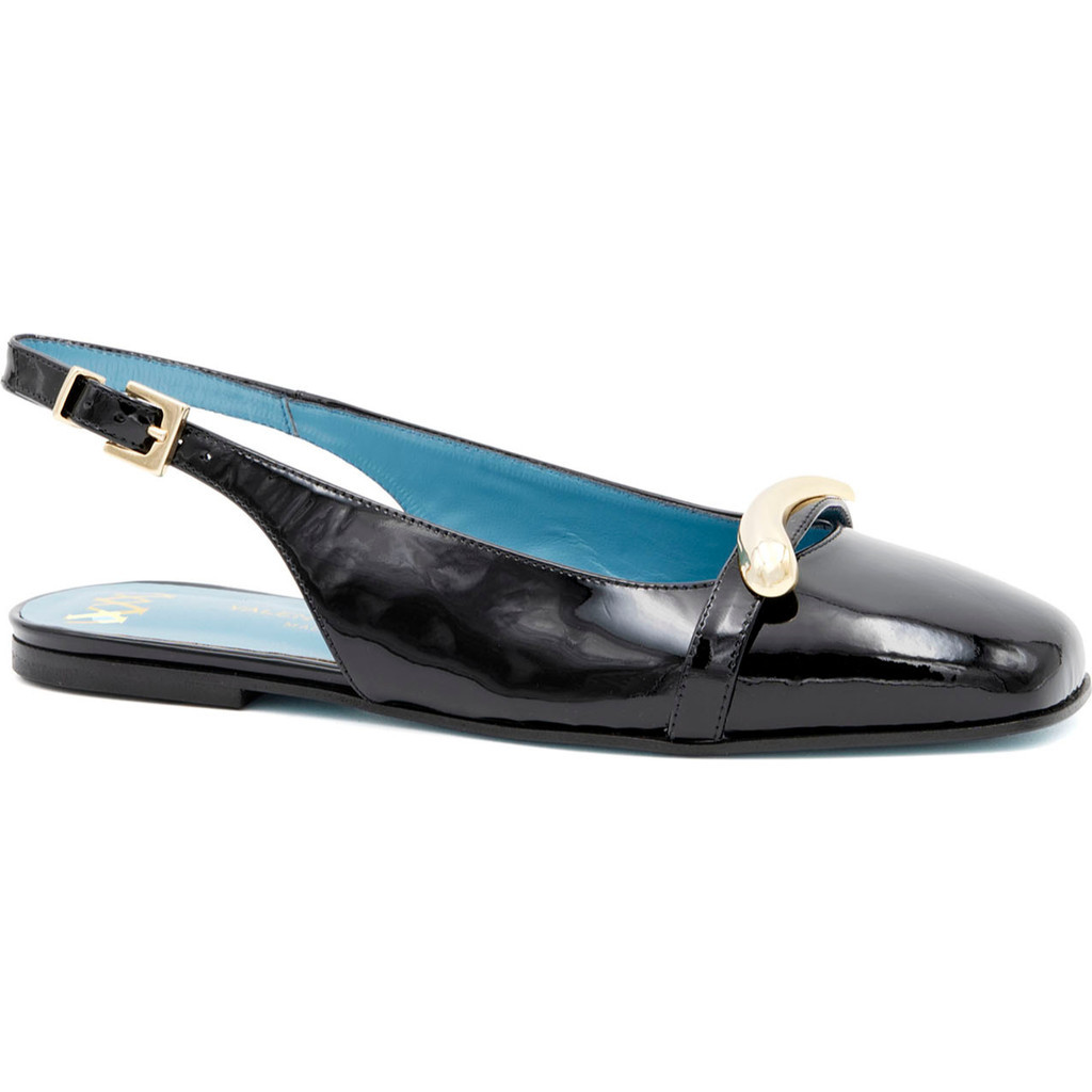 Valentina Rangoni Brina Slingback Flat in Black Patent at Nordstrom, Size 6 | Nordstrom