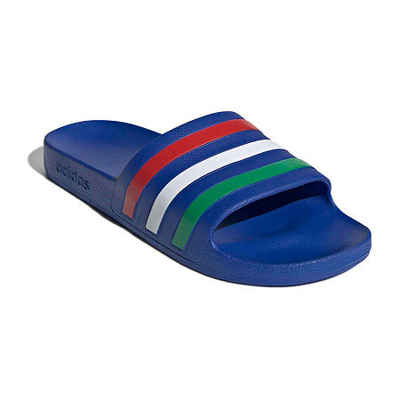 adidas Unisex Adult Adilette Aqua Slide Sandals, 13 Medium, Blue | JCPenney