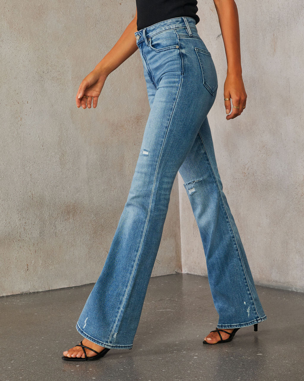 Ayla Super Stretch High Rise Flare Jeans | VICI
