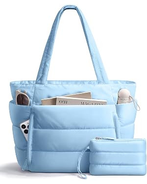 Bagstellar Puffer Tote Bag for Women, Lightweight Puffy Work Handbag Teacher Nurse Quilted Should... | Amazon (US)