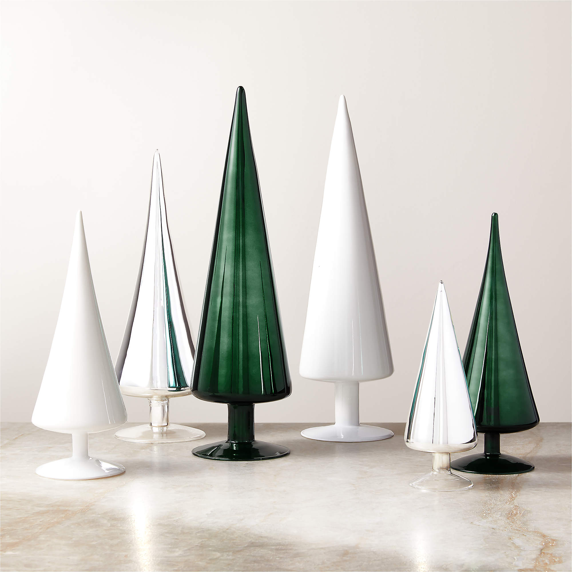 Paz Silver Glass Christmas Tree 8.5" + Reviews | CB2 | CB2