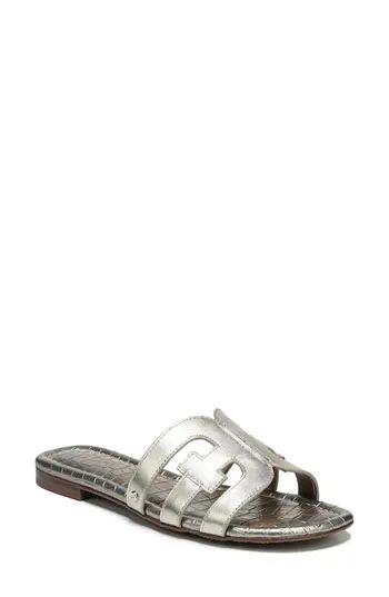 Women's Sam Edelman Bay Cutout Slide Sandal, Size 9.5 M - Metallic | Nordstrom