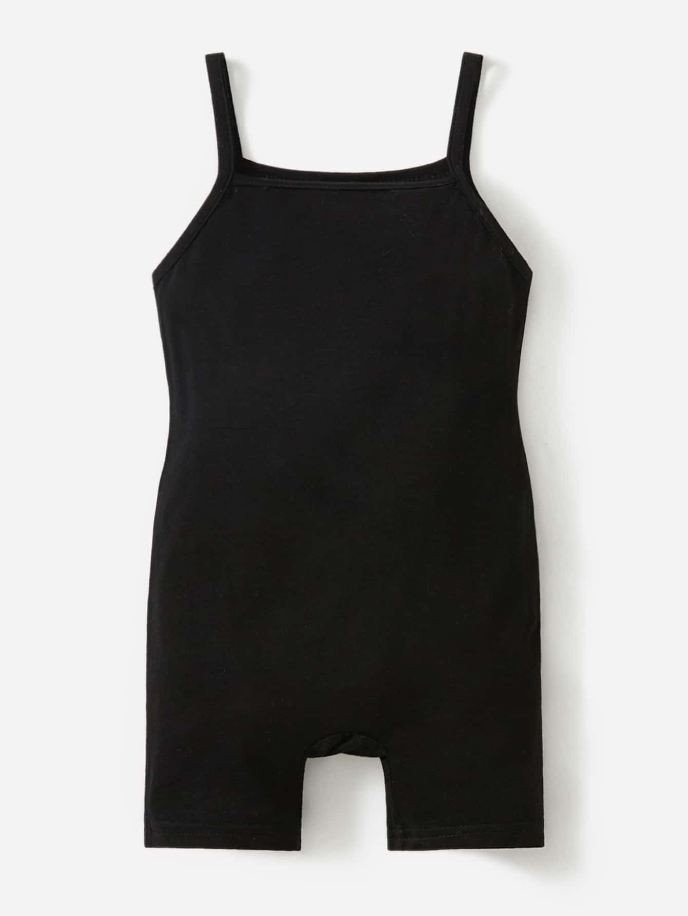 SHEIN BASICS Baby Solid Cami Romper | SHEIN