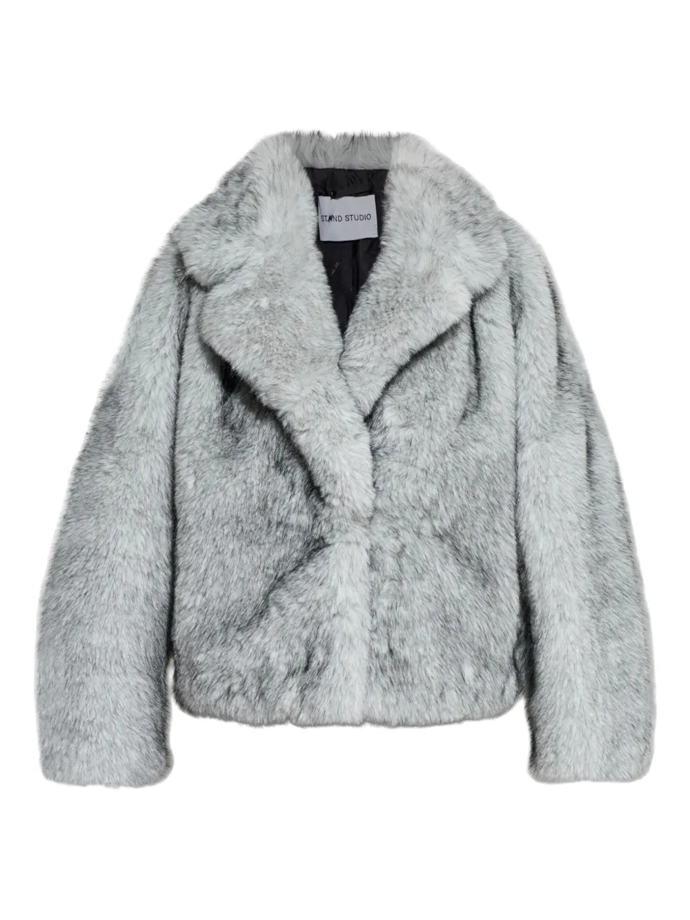 STAND STUDIO India faux-fur jacket - Grey | Farfetch Global