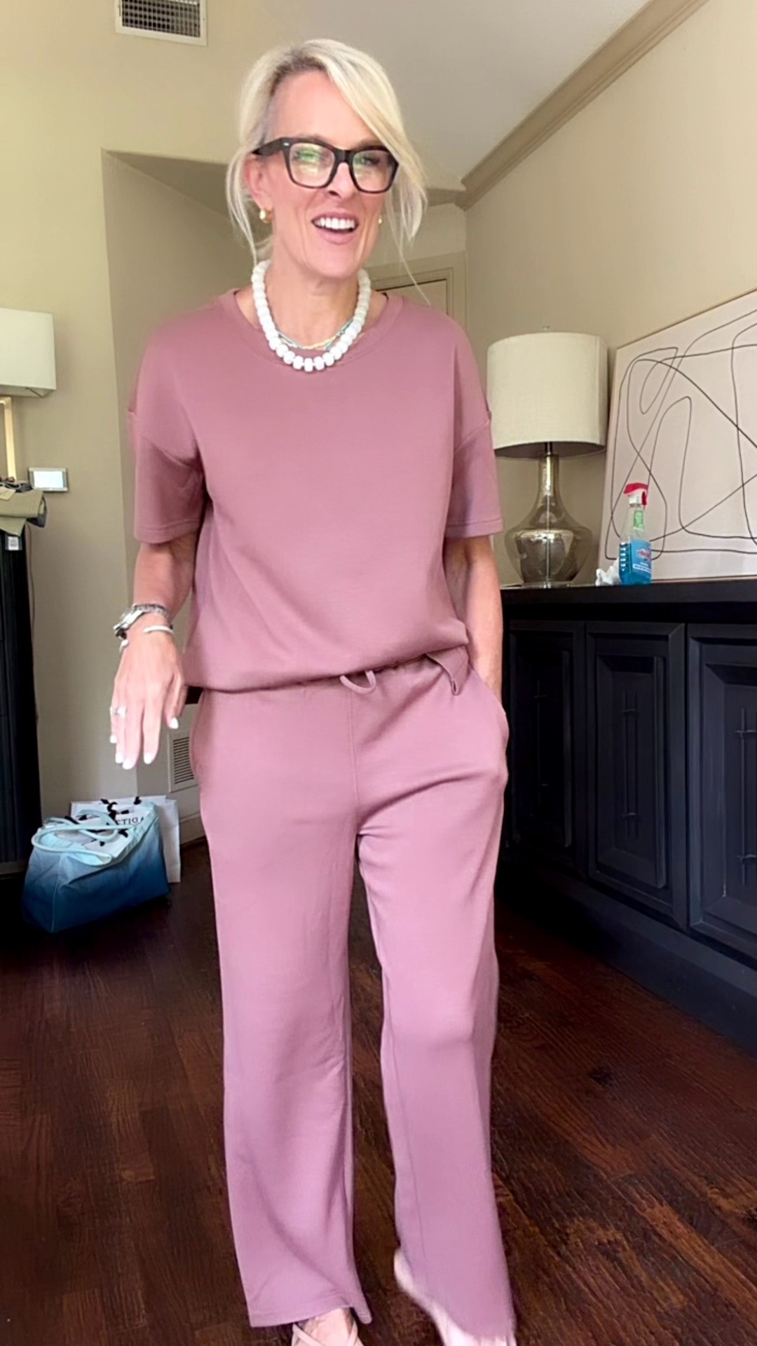 Okay, this is such a good find. I love a lounge set that is actually comfortable but still feels pulled together. The wide-leg pants and wider waistband give it a slightly elevated look, while the soft fabric keeps it easy to wear. I’m in a small and would say it fits true to size. I’d wear this at home, but I’d also happily wear it out with sandals or sneakers. Such an easy summer set!

💡 LTK MADE EASY
❤️ Heart = Support my posts!
🔖 Save = Get sale & restock alerts
📋 Lists = Keep favorites organized
📲 Share = Send lists and products to a friend. Hello, Christmas List!
💬 Comment = Ask me anything about what I’m wearing.:-)

#LTKootd #LTKOver40