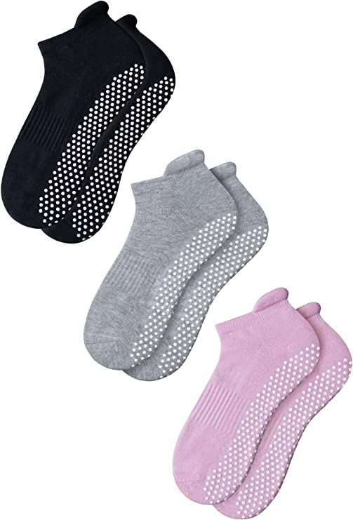 RATIVE Anti Slip Non Skid Barre Yoga Pilates Hospital Socks with grips for Adults Men Women | Amazon (US)