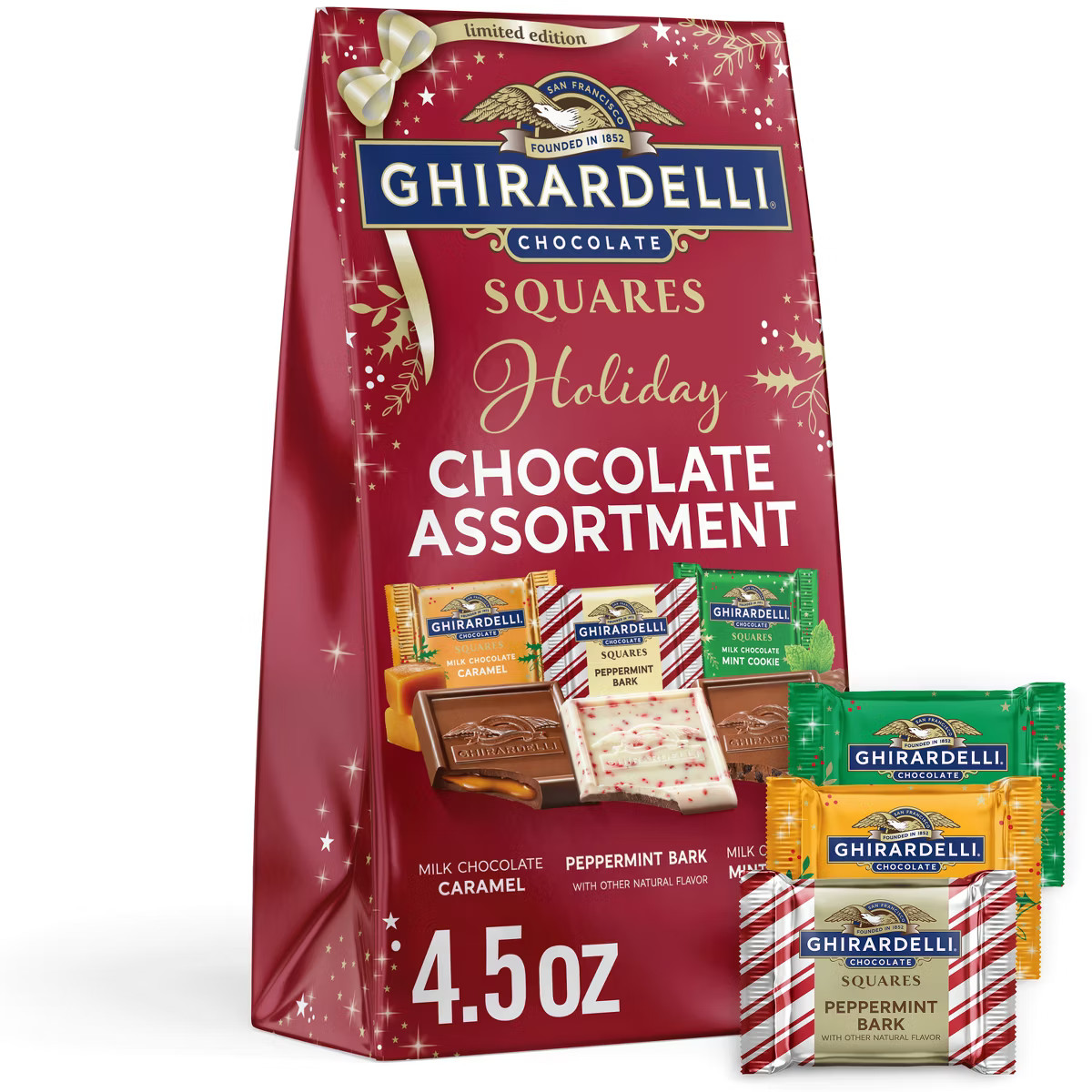 Ghirardelli Christmas Chocolate Assorted Squares Bag - 4.5oz | Target